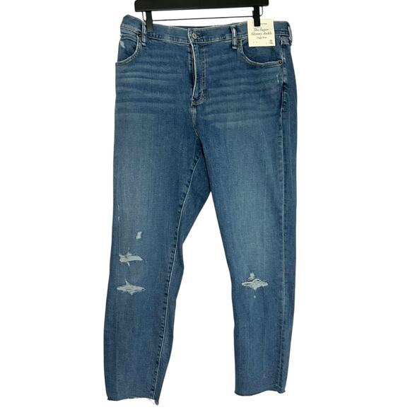 Abercrombie & Fitch The Super Skinny Ankle High Rise Cropped Denim 33 - Picture 2 of 7